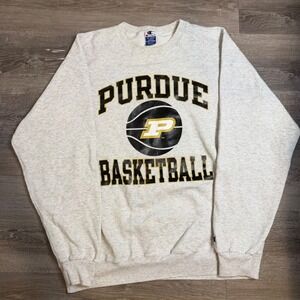 Vintage Champion Purdue Basketball Sweatshirt Mens XXL Grey Made in USA 90s
